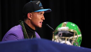 Tetairoa McMillan talks chemistry of the WR room