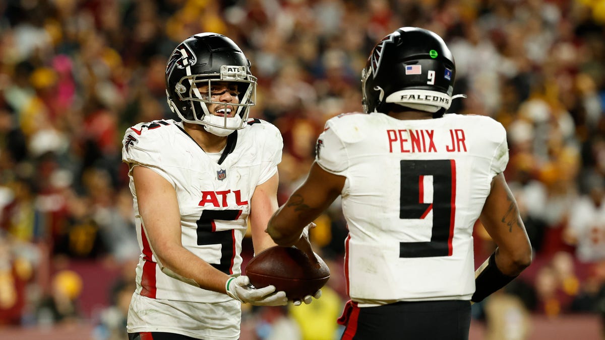 Michael Penix, Drake London ranked among top QB-WR duos