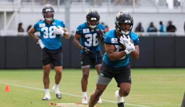 Trevor Lawrence on progress of Jaguars RBs Bhayshul Tuten, LeQuint Allen