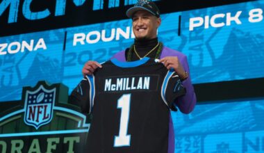 'Super happy' Panthers drafted WR Tetairoa McMillan