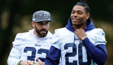 Jalen Ramsey in LA training with ex-Rams safety Eric Weddle's son