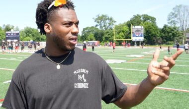Las Vegas Raiders' DE Malcolm Koonce runs kids camp at Stepinac