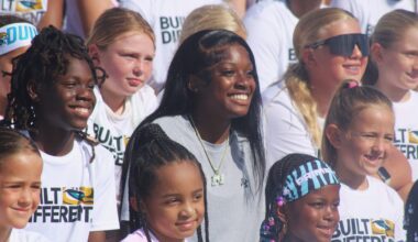 Team USA flag football player at Jaguars camp