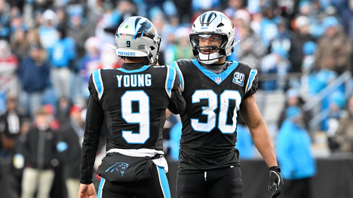 Which Panthers made PFF's top-32 positional rankings for 2025?