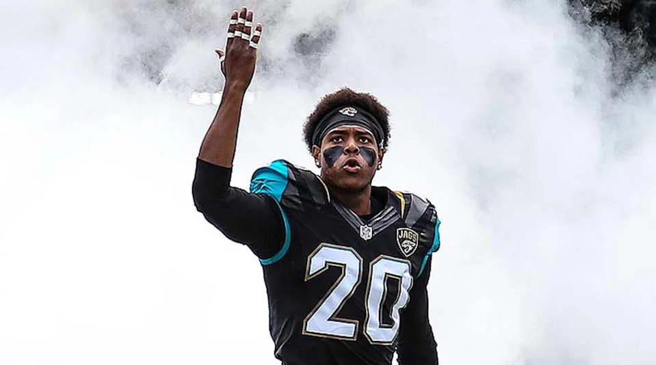 Jalen Ramsey suits up for the Jaguars.