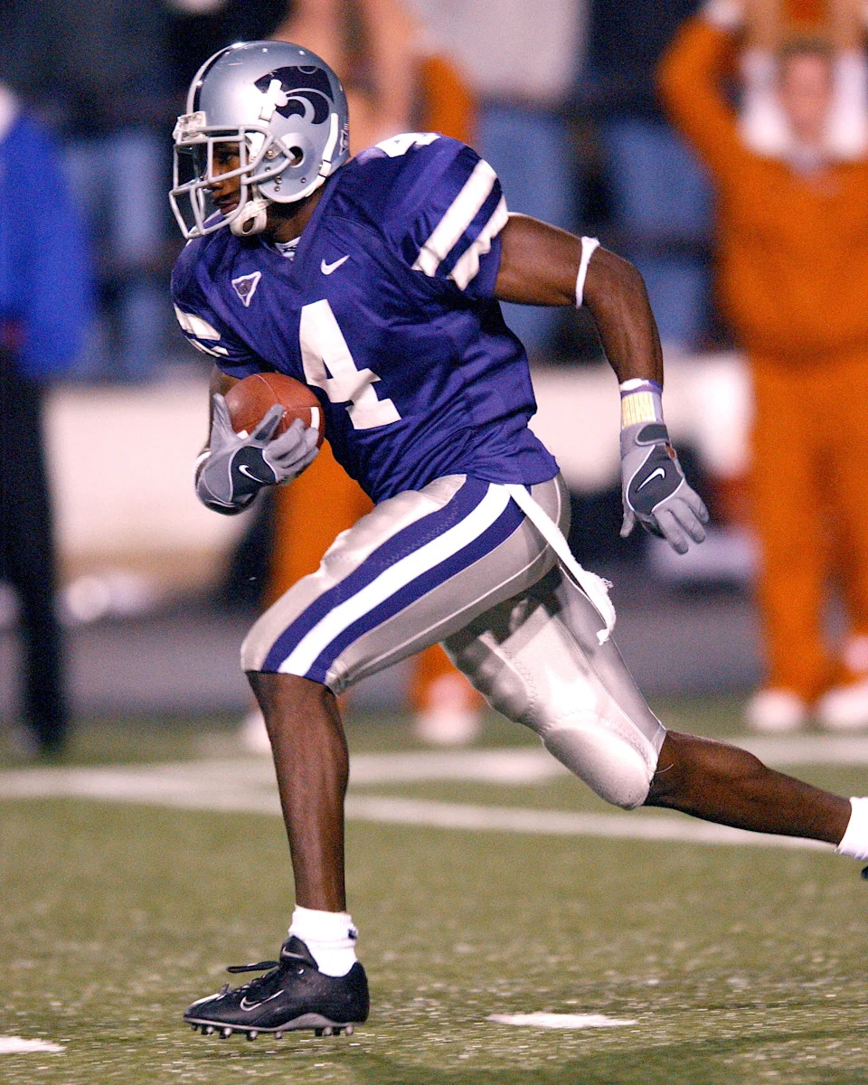 Former Kansas State football All-American Terence Newman (4) is on the 2026 ballot for the College Football Hall of Fame.
