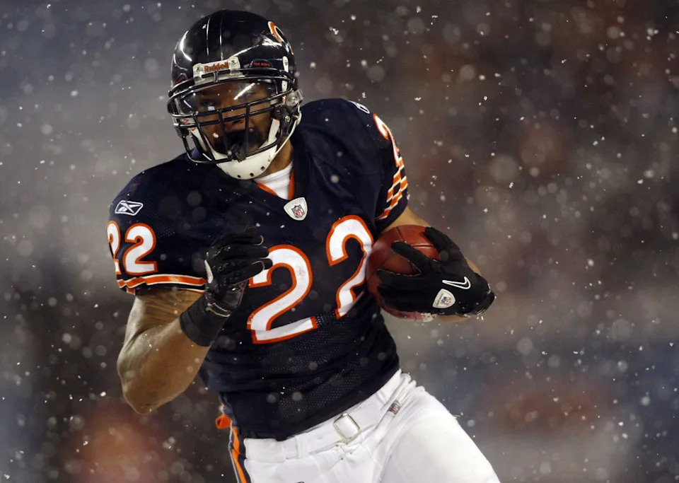 Dec 12, 2010; Chicago, IL, USA; Chicago Bears running back Matt Forte (22) during the game against the New England Patriots at Soldier Field. Mandatory Credit: Jerry Lai-USA TODAY Sports