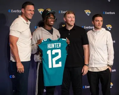 NFL: Jacksonville Jaguars-Travis Hunter Press Conference