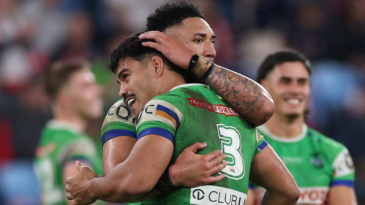 Canberra Raiders def Sydney Roosters, score, stats, match report, highlights, teams, videos, James Tedesco, Joseph Tapine, Bunker, Mark Nawaqanitawase try