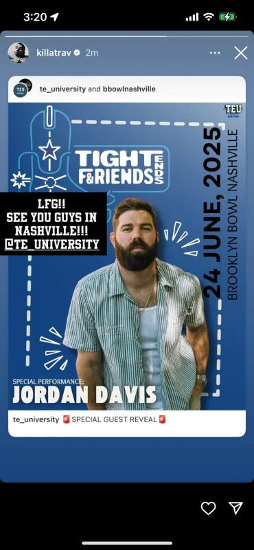 Kansas City Chiefs tight end Travis KelceScreenshot from Travis Kelce's Instagram Story