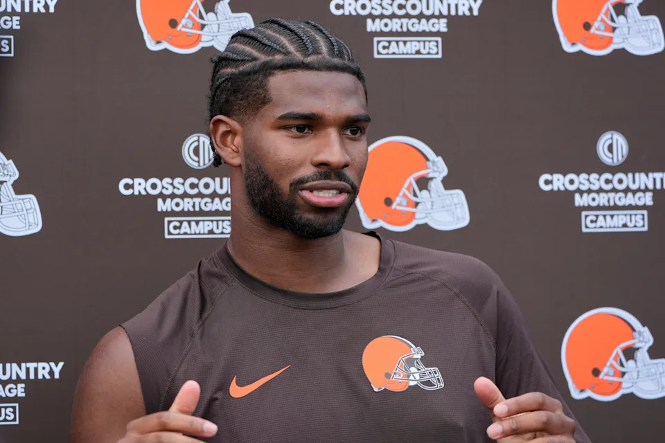 Cleveland Browns quarterback Shedeur Sanders was the focus of the team's minicamp. (AP Photo/Sue Ogrocki)