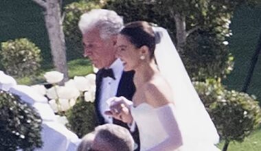 Hailee Steinfeld was all smiles as she wed quarterback fiancé Josh Allen Saturday