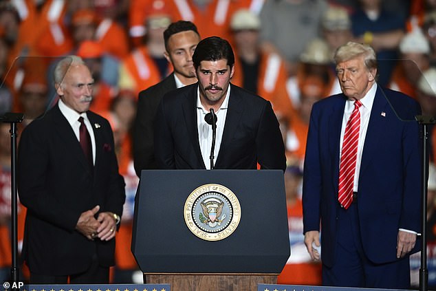 The president was joined by quarterback Mason Rudolph (above) and safety Miles Killebrew