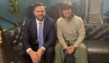 JD Vance is pictured alongside Theo Von, a former cast member of MTV's Road Rules