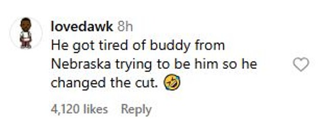 A collection of social media messages about Patrick Mahomes' new crew-cut hairdo