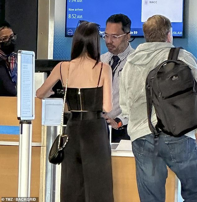 The couple had to sprint through the airport, reaching the gate 16 minutes before departure