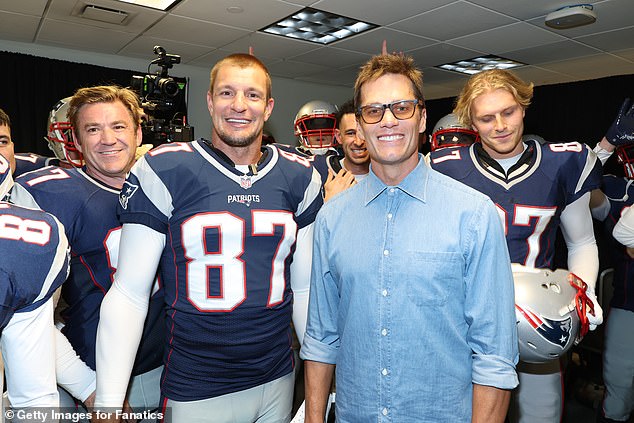 Rob Gronkowski (left) and Tom Brady (right) reunited at Fanatics Fest in New York