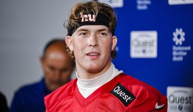 Jaxson Dart will presumably replace Russell Wilson as the New York Giants quarterback