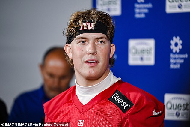 Jaxson Dart will presumably replace Russell Wilson as the New York Giants quarterback