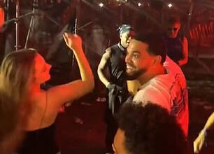 Chicago Bears QB Caleb Williams was pictured dancing with Hollywood star Madelyn Cline