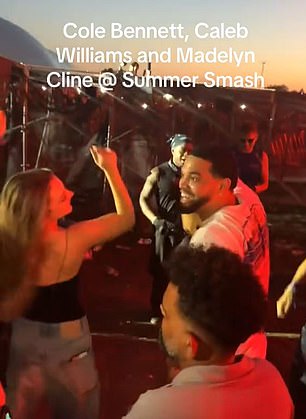 Chicago Bears QB Caleb Williams was pictured dancing with Hollywood star Madelyn Cline