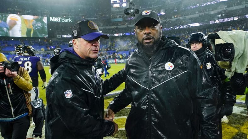 Pittsburgh Steelers HC Mike Tomlin Baltimore Ravens Head coach John Harbaugh