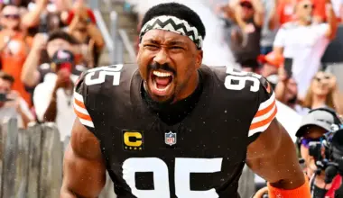 Browns star Myles Garrett reacts emotionally to Nick Chubb’s move to the Texans
