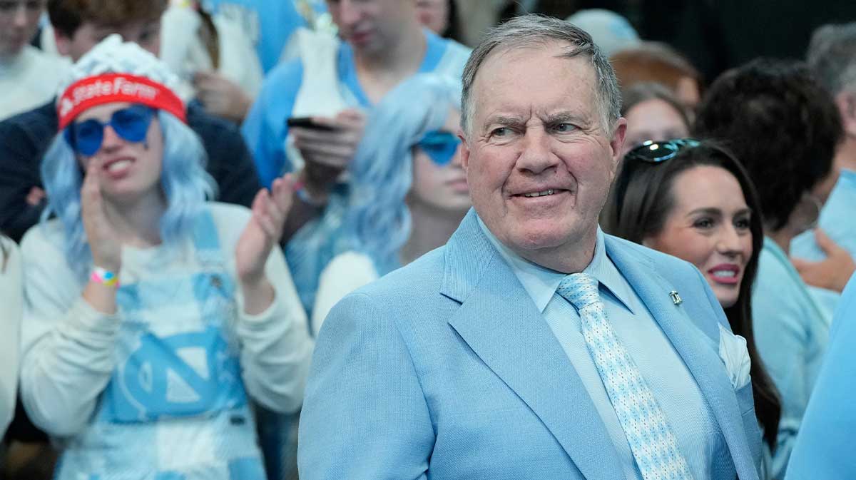 North Carolina Tar Heels football coach Bill Belichick before the game at Dean E. Smith Center.