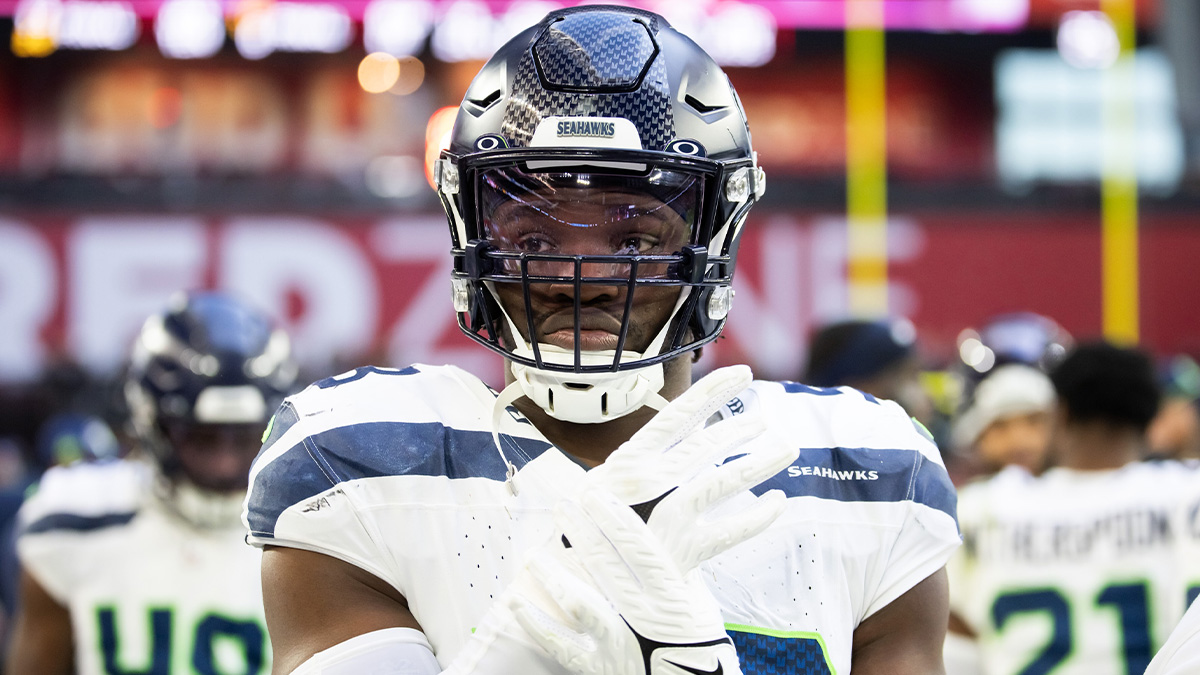 Seattle Seahawks linebacker Boye Mafe (53) against the Arizona Cardinals at State Farm Stadium.