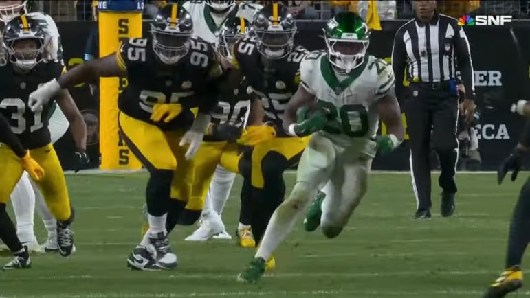 Breece Hall Steelers Jets Aaron Rodgers