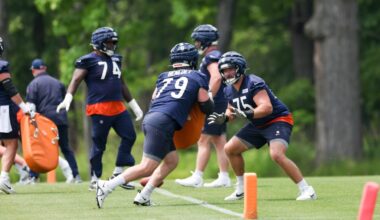 Ozzy Trapilo battles for left tackle