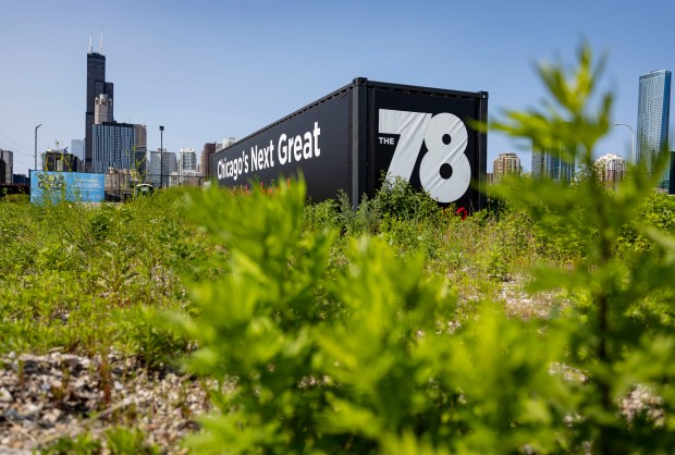 A sign marks The 78, a long vacant 62-acre former...