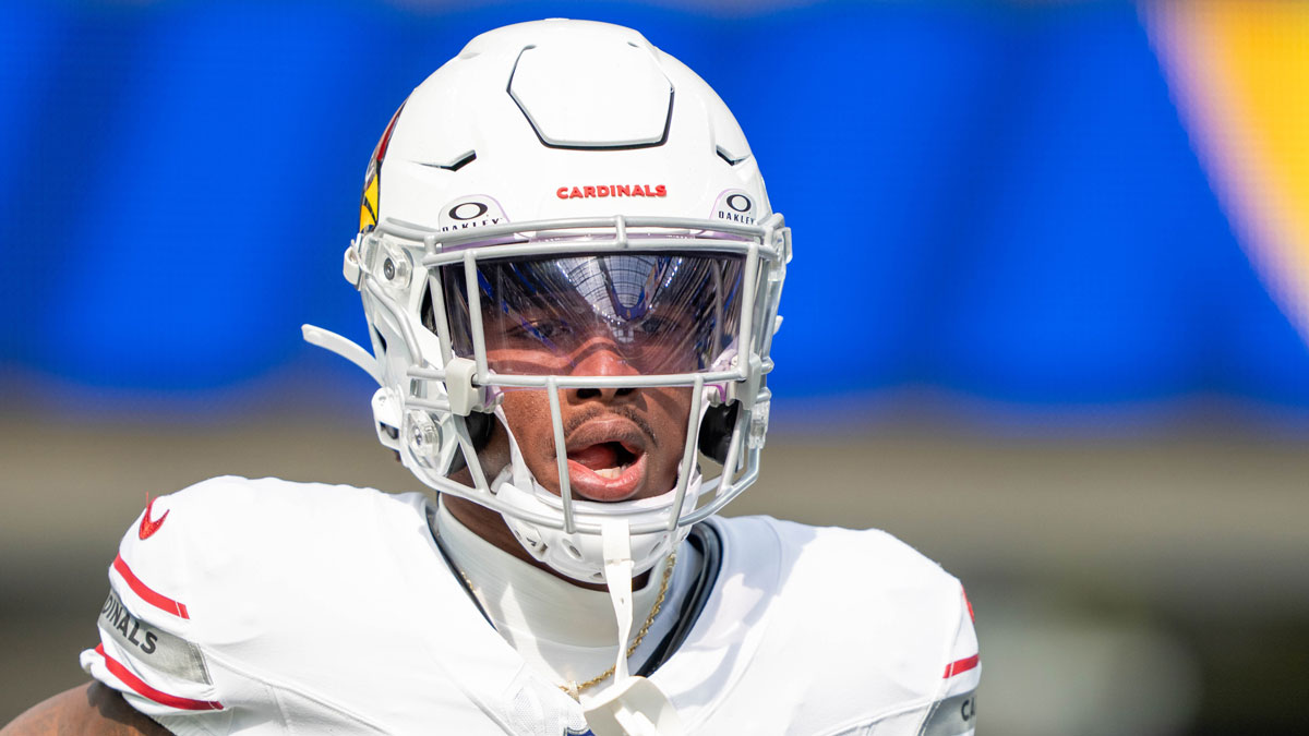 Arizona Cardinals cornerback Kei'Trel Clark (13) before the game against the Los Angeles Rams at SoFi Stadium.