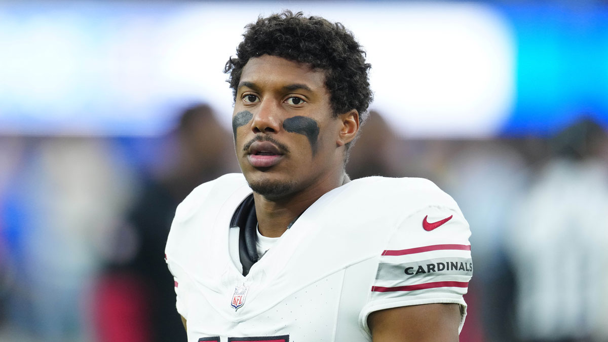 Arizona Cardinals wide receiver Zay Jones (17) reacts during the game against the Los Angeles Rams at SoFi Stadium.