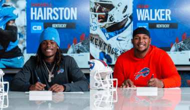 Photo of Cameron Miller (left) and Eric Wolford via UK Athletics