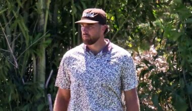 Travis Kelce Shows Off Legs on Golf Course Days Before Chiefs Minicamp