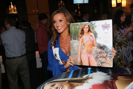 A 2017 calendar release party at Glass Cactus with cheerleader Erica Wilkins, who later sued...