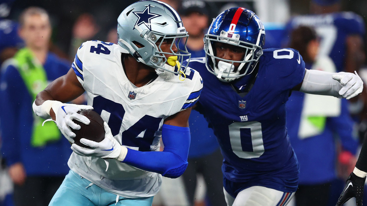 Sep 10, 2023; East Rutherford, New Jersey, USA; Dallas Cowboys safety Israel Mukuamu (24) returns a fumble recovery for a touchdown against the New York Giants during the second half at MetLife Stadium. 