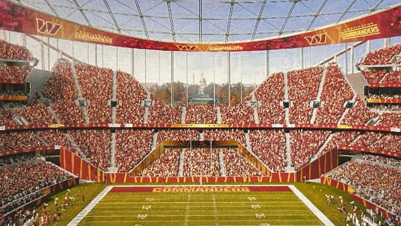 Rendering of new RFK Stadium Washington Commanders