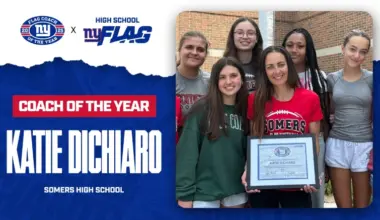 New York Giants name Somers' Katie DiChiaro Flag Football Coach of the Year