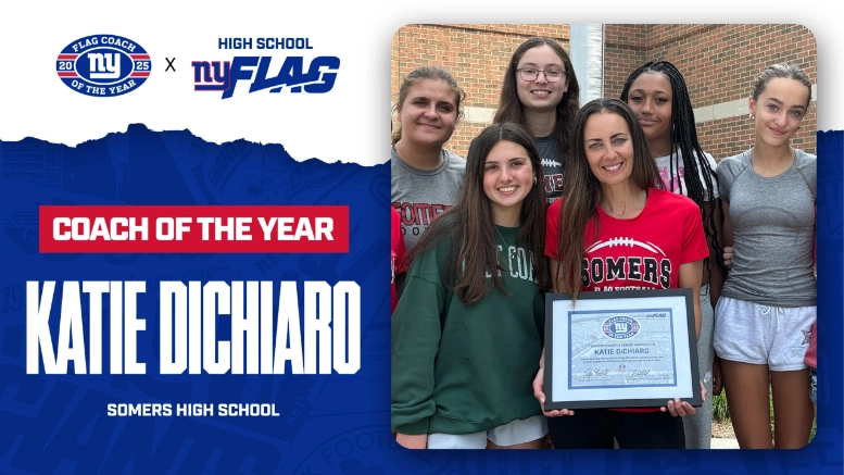 New York Giants name Somers' Katie DiChiaro Flag Football Coach of the Year
