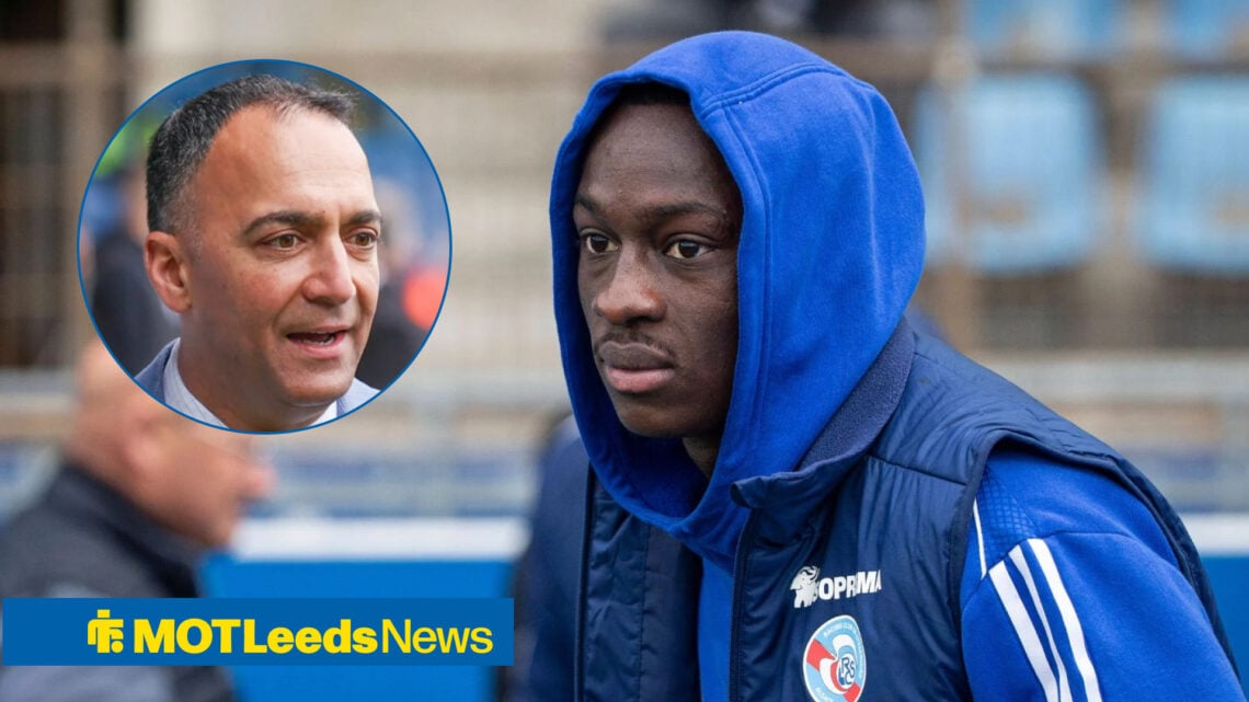 Leeds United chief Paraag Marathe and Strasbourg midfielder Habib Diarra