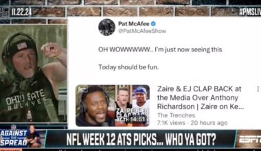 Pat McAfee triggered by Colts players putting him on a YouTube graphic