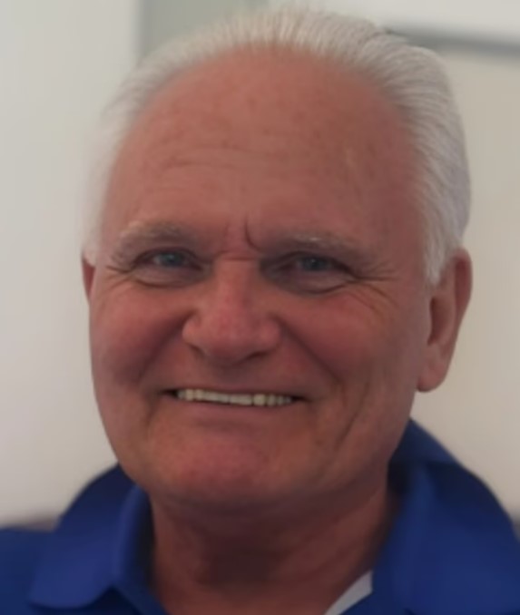 Portrait of a smiling older man.