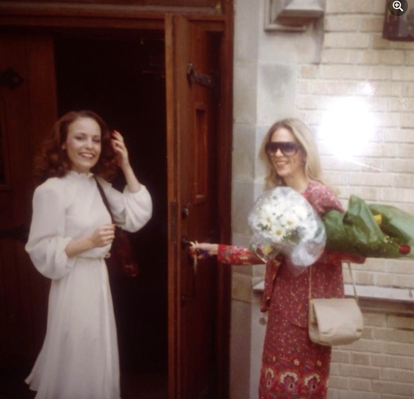 Suzanne Mitchell (right) and Debbie Hansen (then Debbie Bond) during their days running the...