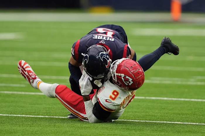 How Texans’ Jalen Pitre, healthy again, delivers such hard hits: ‘Want-to, determination,’ toughness, technique