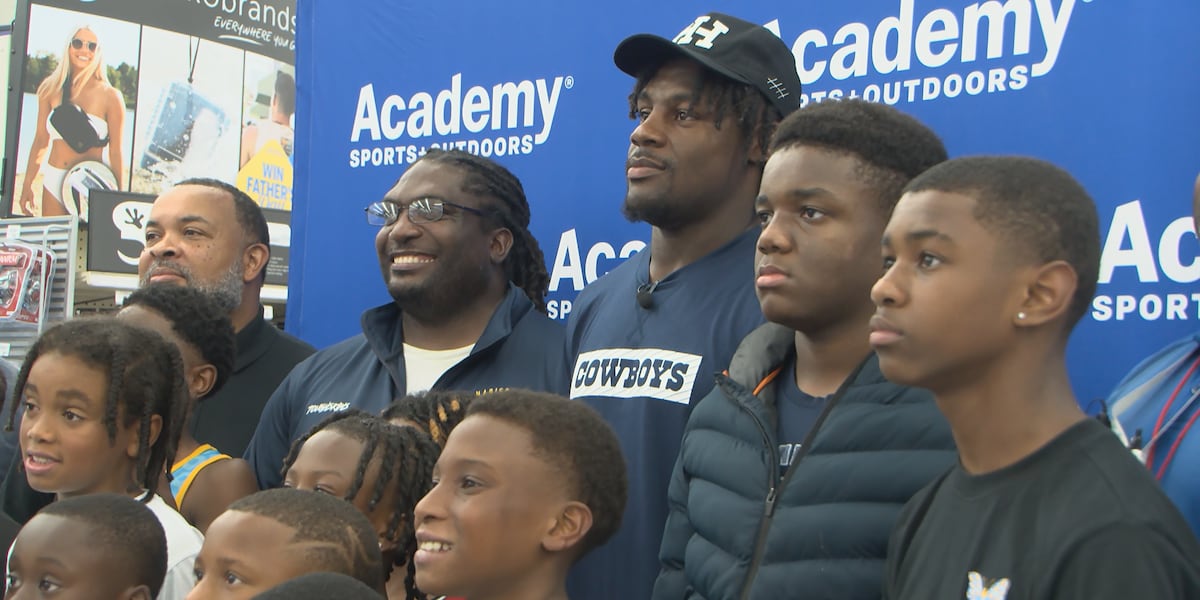 Dallas Cowboy and former LSU Tiger Damone Clark returns to Baton Rouge to give back to his childhood football team