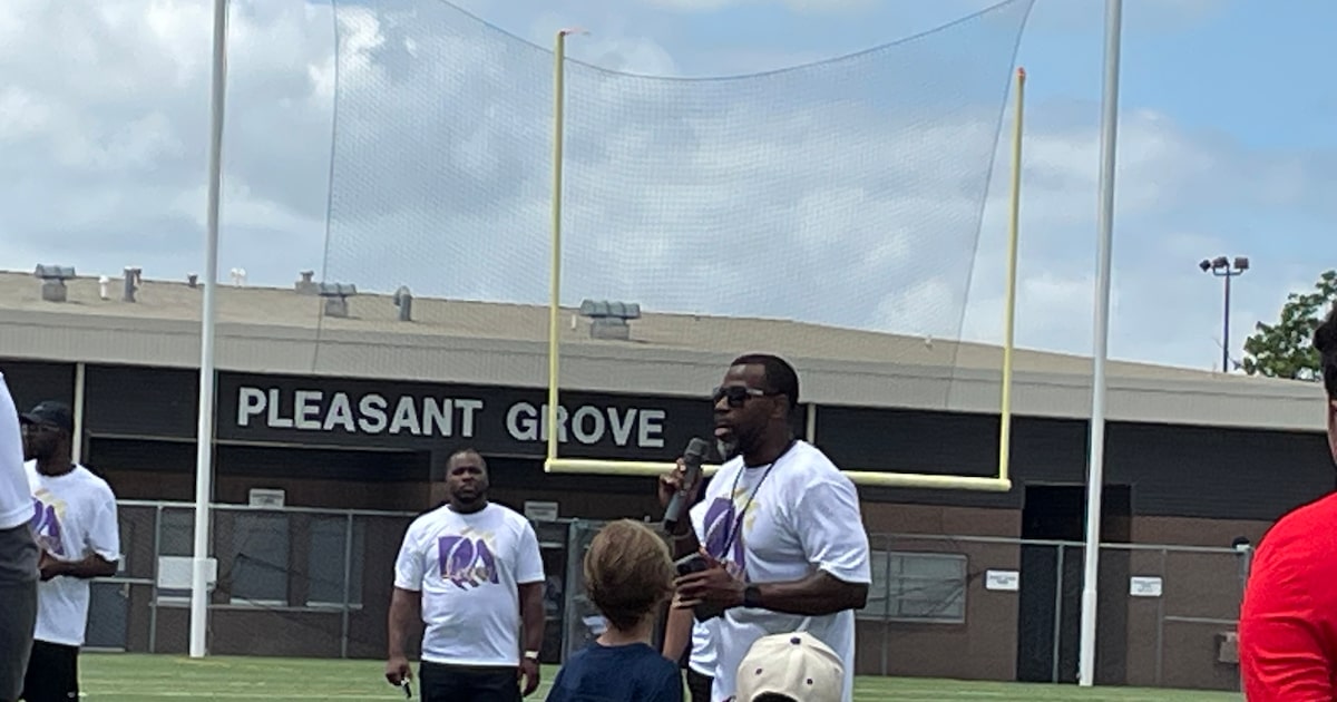 Cowboys’ David Overstreet II gives back to Pleasant Grove through youth football camp