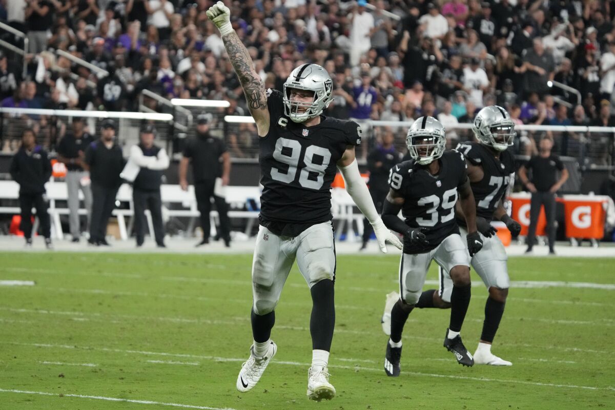 Las Vegas Raiders edge rusher Maxx Crosby