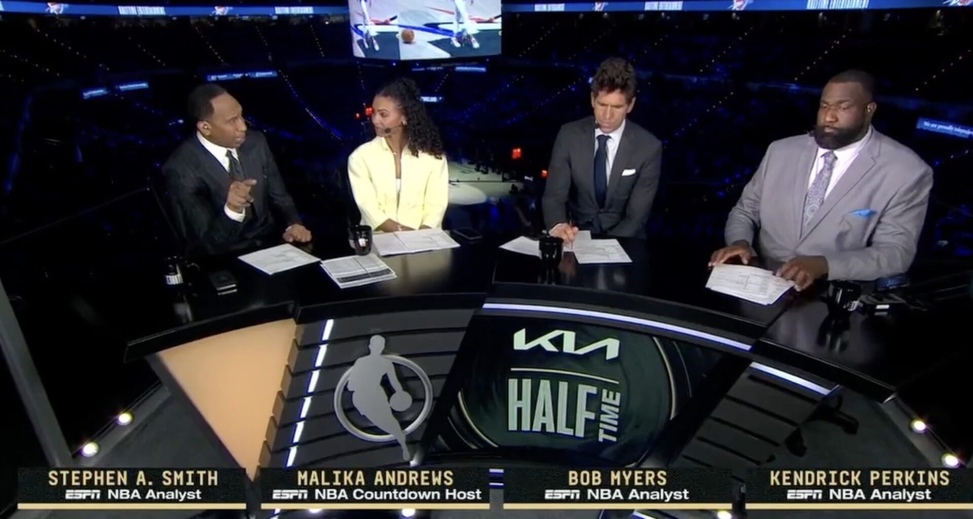 ESPN’s NBA halftime show became a shouting match in Game 2